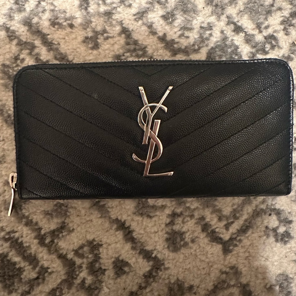 Saint Laurent Cassandre Matelassé Zip Around Wallet